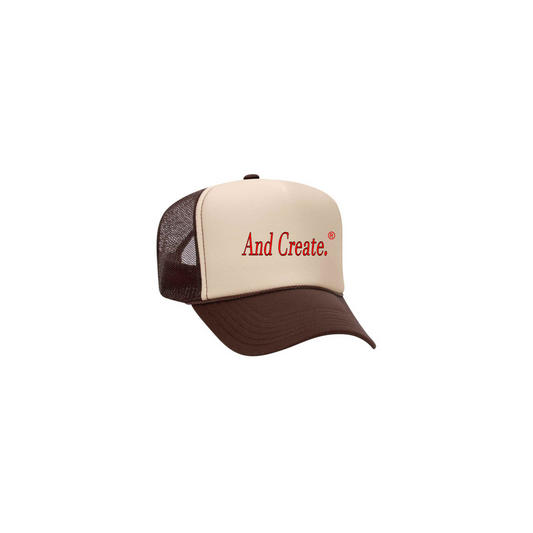 “And Create” trucker hat
